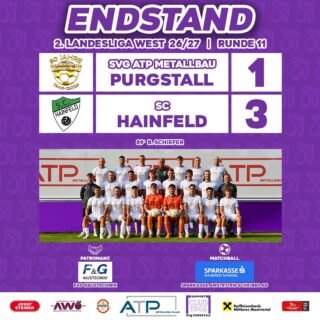 Unsere KM verliert zuhause gegen Hainfeld mit 1:3.
Unsere U23 muss sich heute gegen Hainfeld mit einem 1:1 Remis begnügen.